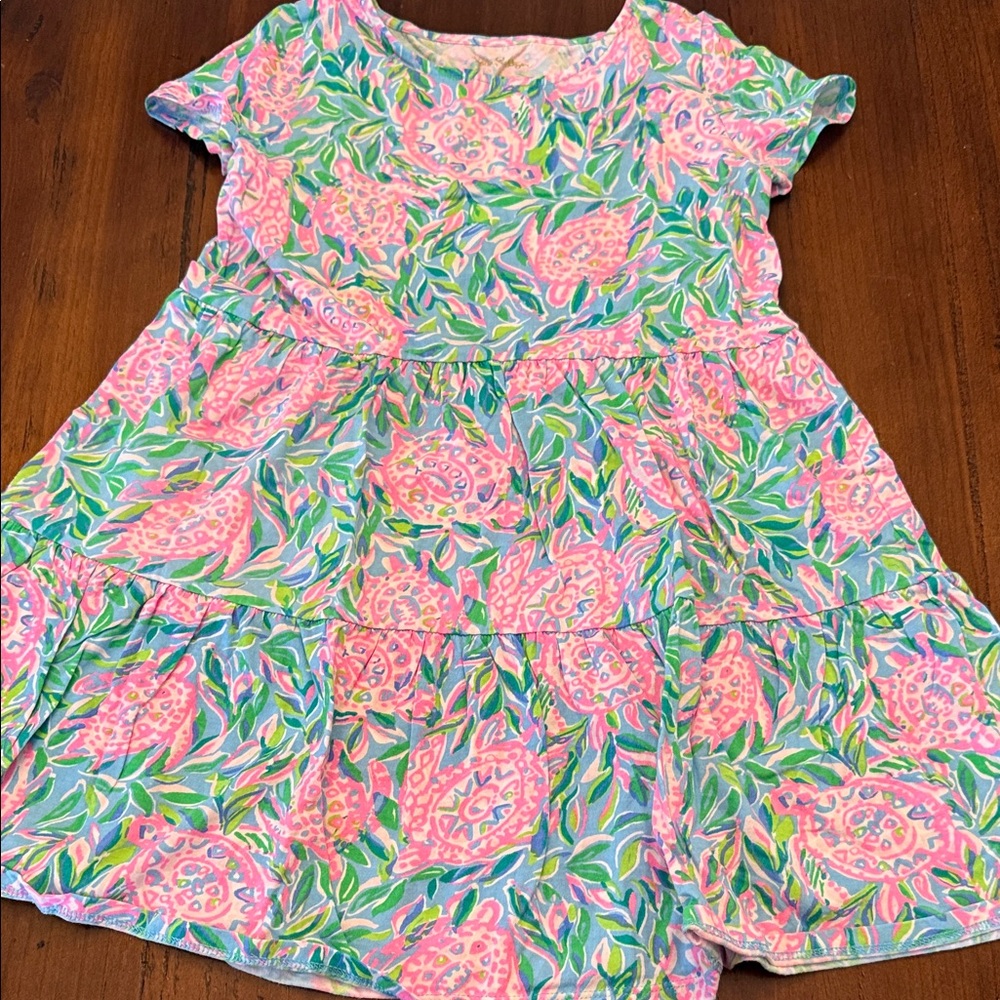 Lilly Pulitzer Kids Dress with Pink and Green Patterns